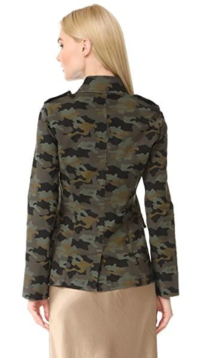 Shop L Agence The Cromwell Military Jacket In Camo Multi