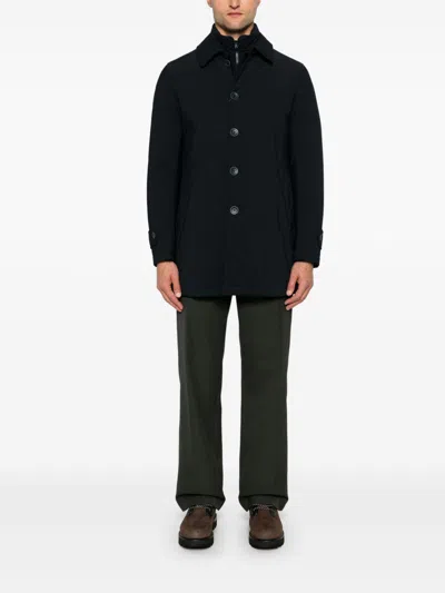 Herno Technical Polyamide With Goose Down Padding Down Jacket In Black