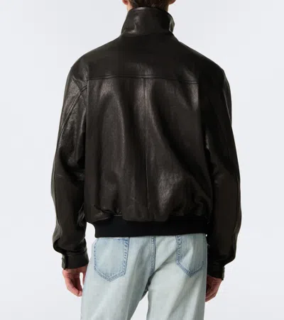 Auralee Leather Jacket In Brown