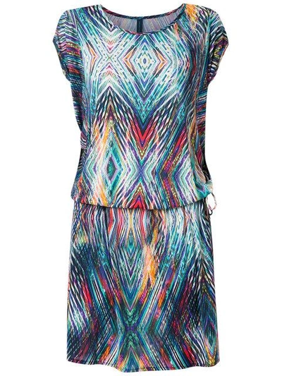 Shop Lygia & Nanny All-over Print Beach Dress In Multicolour