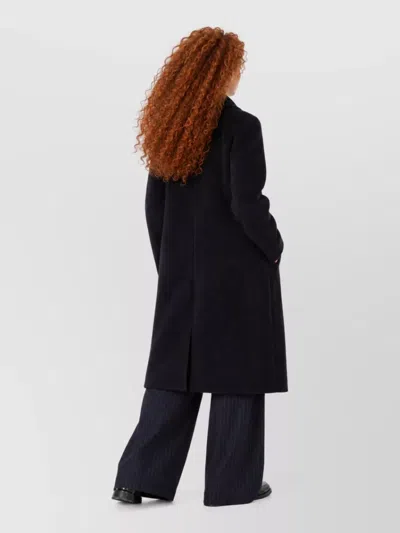 S Max Mara Alpaca Virgin Wool Fitted Jacket In Black