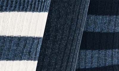 Donna Karan Assorted 3-pack Crew Socks In Blue