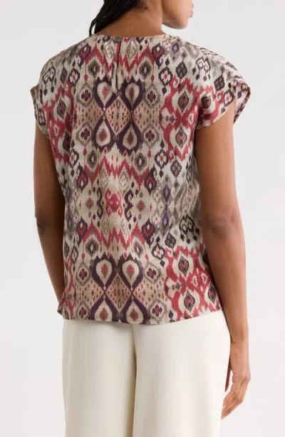 Apny Cap Sleeve Shell In Multi