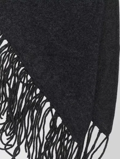 P.a.r.o.s.h Without Fringed Triangular Scarf In Gray