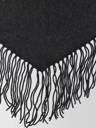 P.a.r.o.s.h Without Fringed Triangular Scarf In Gray