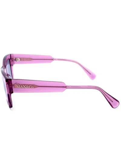 Max & Co Rectangle-frame Sunglasses In Blue