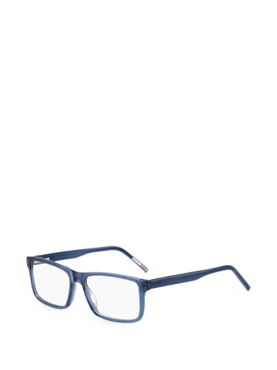 Hugo Boss Rectangle-frame Glasses In Blue