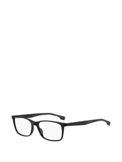 Hugo Boss Rectangle-frame Glasses In Black