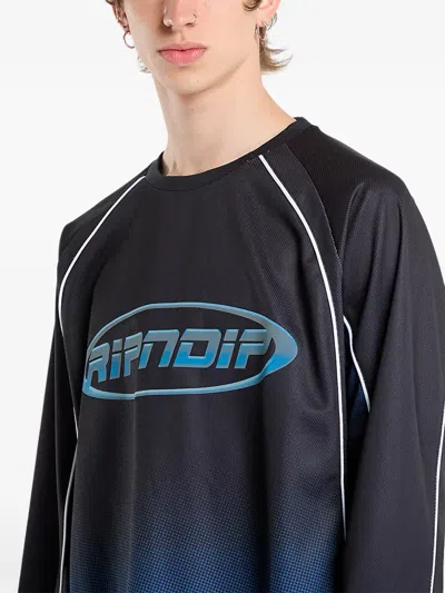 Ripndip Gradient-effect Raglan-sleeve T-shirt In Black