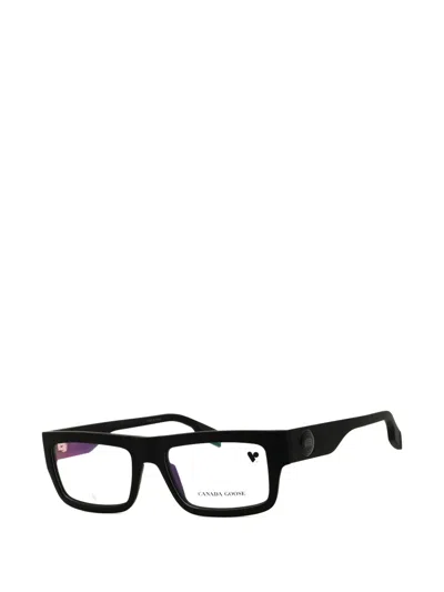 Canada Goose Rectangle-frame Glasses In Black