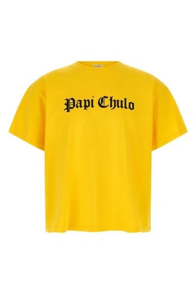 Second / Layer Papi Chulo Slogan-print T-shirt In Yellow