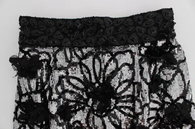 Dolce & Gabbana Crystal Sequined Hot Pants In Black