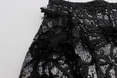 Dolce & Gabbana Crystal Sequined Hot Pants In Black