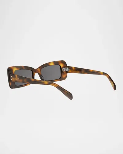Celine 3 Dots 52mm Rectangular Sunglasses In Brown