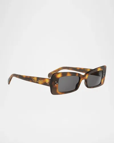 Celine 3 Dots 52mm Rectangular Sunglasses In Brown