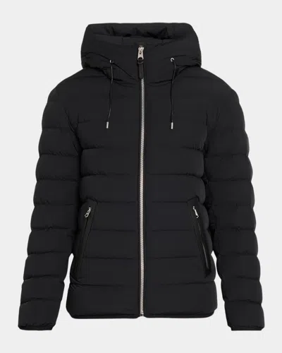 Mackage Black Stretch Nylon Jack Down Jacket In Black