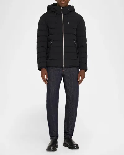 Mackage Black Stretch Nylon Jack Down Jacket In Black