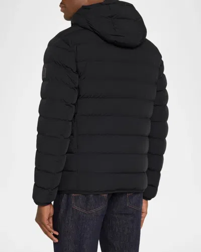 Mackage Black Stretch Nylon Jack Down Jacket In Black
