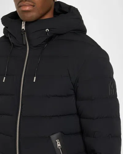 Mackage Black Stretch Nylon Jack Down Jacket In Black