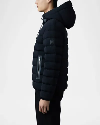 Mackage Black Stretch Nylon Jack Down Jacket In Black