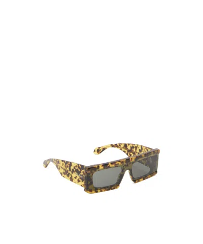 Alaïa Acetate Rectangular Mask Sunglasses In Transparent