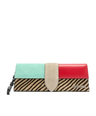 Jacquemus Patchwork Zebra-print Clutch Bag In Multi