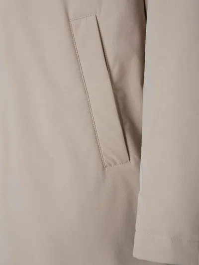 Herno Drawstring Padded Coat In Neutral