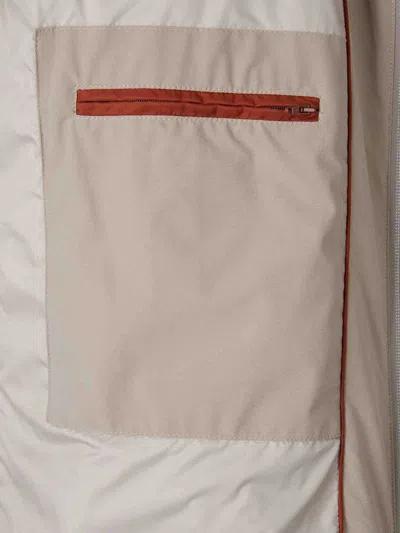 Herno Drawstring Padded Coat In Neutral