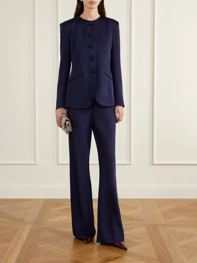 Veronica Beard Braddock High-waisted Pants In Blue