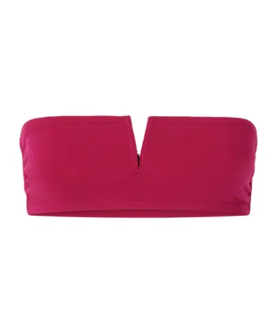 Eres Arcade Strapless Bikini Top In Pink