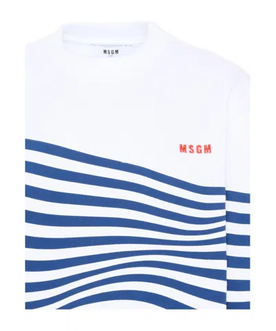 Msgm Logo-print Sweatshirt In Multi
