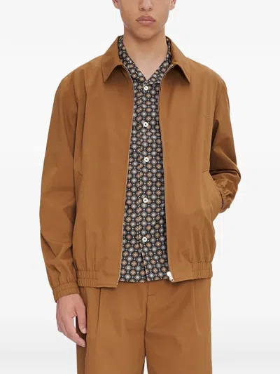 GILBERT LOGO-EMBROIDERED ZIP-UP JACKET