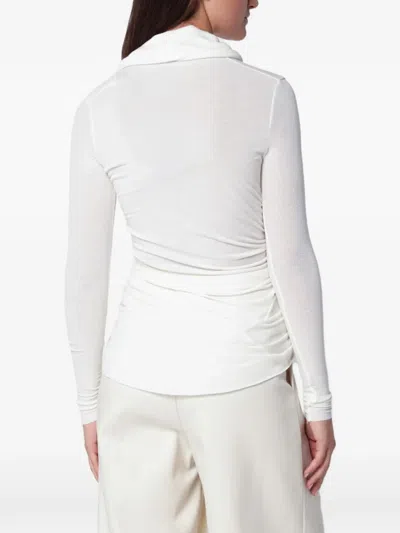 Source Unknown Folgore Asymmetric Draped Top In White