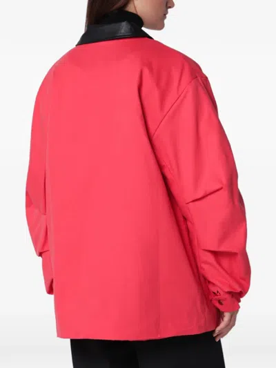 Source Unknown Utility Mini Jacket In Cotton Twill In Red
