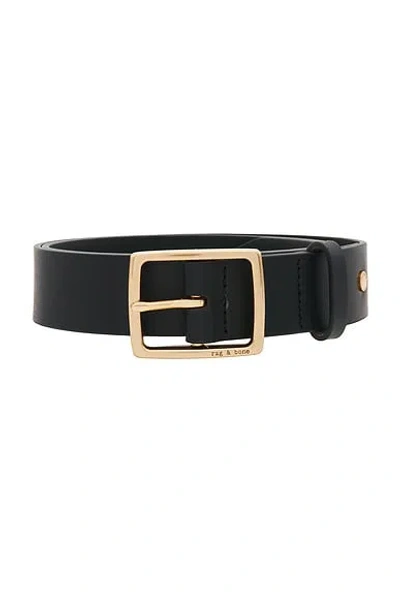 Rag & Bone Rugged Leather Belt In Black