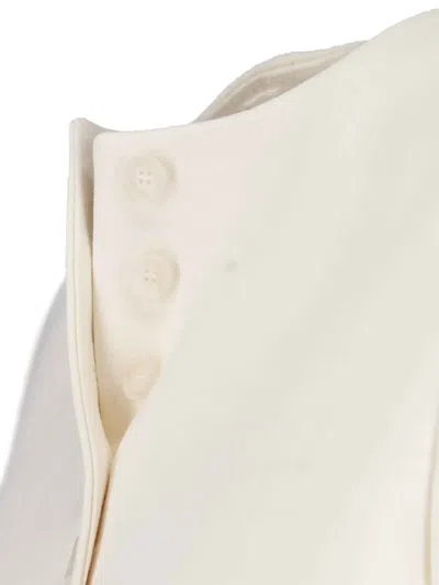 Almada Label Button-up Collarless Jacket In Neutral