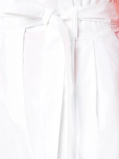 Shop Paule Ka High Waist Woven Pants In White