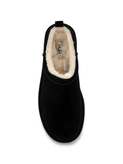 Ugg Classic Micro Suede Mules In Black