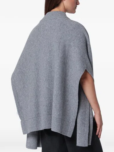 Source Unknown Noa Grey Jumper With Cape-effect Sleeves In Multi