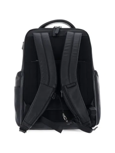 Piquadro Logo-debossed Backpack In Gray