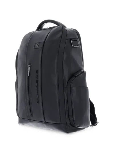 Piquadro Logo-debossed Backpack In Gray