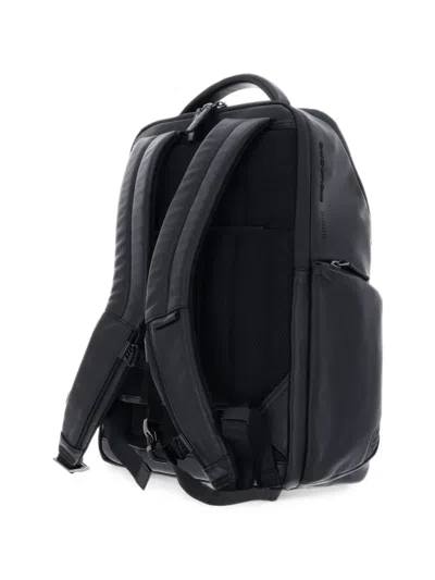 Piquadro Logo-debossed Backpack In Gray