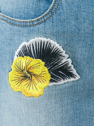 Shop Stella Mccartney - Floral Patch Denim Skirt