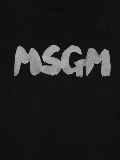 Msgm Logo-print Sweatshirt In Black