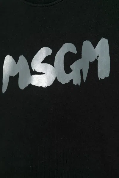 Msgm Logo-print Sweatshirt In Black
