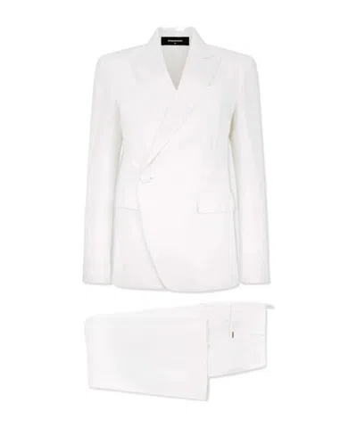 Dsquared2 Peak-lapel Suit In White