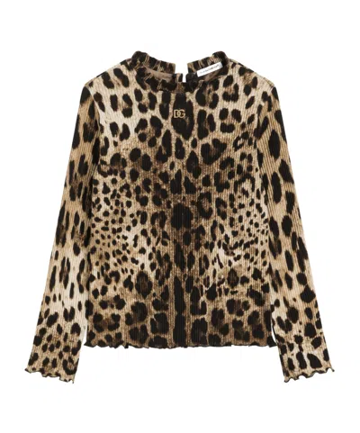 Dolce & Gabbana Leopard-pattern Top In Multi