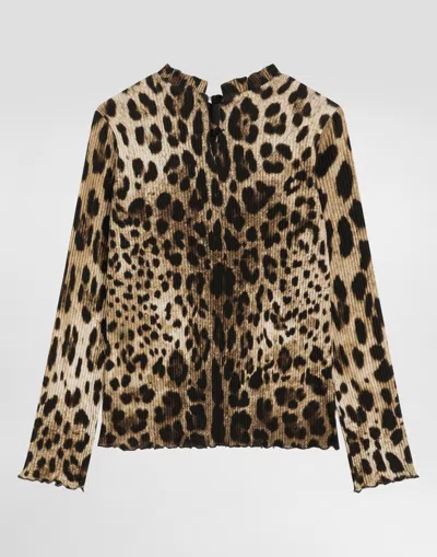 Dolce & Gabbana Leopard-pattern Top In Multi
