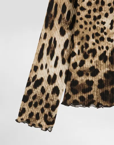 Dolce & Gabbana Leopard-pattern Top In Multi