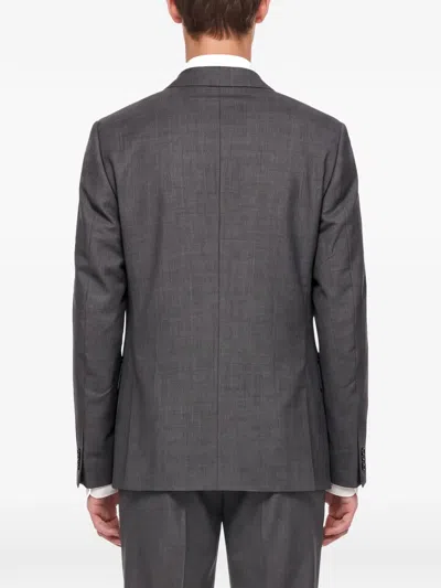 Another Aspect Double-breasted Peak-lapel Jacket In Black